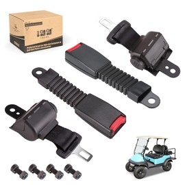 10L0L Golf Cart Seat Belts Set of 2 Retractable 42" Universal Seatbelt with Buckles Kit 2 Passenger Fits Most Golf Carts EZGO/Yamaha/Club CAR DS Precedent TXT RXV Drive 2 (2PCS/Set)