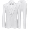 WEEN CHARM Men's Suits 2 Piece Wedding Tuxedo One Button