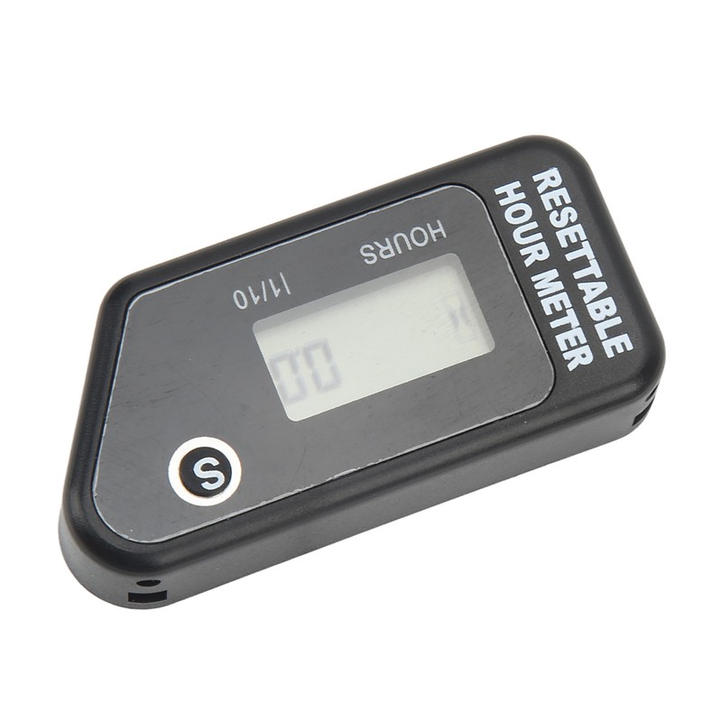 Motorcycle Digital Tach Hour Meter LCD Display Timer IP68 Waterproof