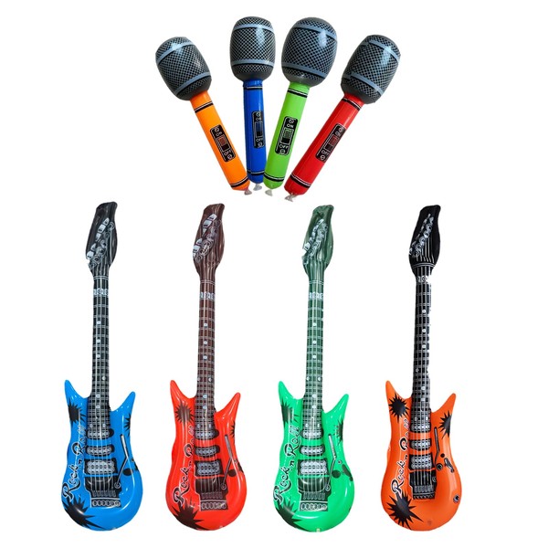 YOFANUP Inflatable Instruments Set, Inflatable Musical Instrument, Inflatable Guitar Microphone,