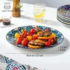 HENXFEN LEAD Dinner Plates Set of 6-10.5 Inch Large Ceramic