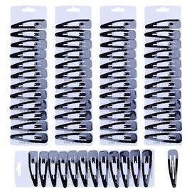 YOFASEN 60 Pack Snap Hair Clips for Kids, Girls and Women, Black
