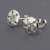 Touch Jewellery 925 Sterling Silver Sand Dollar Design Stud Earrings