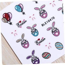 minkissy 6 Sheets Rabbit Nail Decals Face Glitter Stickers Kids Decor Nail Art Decorations Glitter Nail Art Nail Decorations Nail Stickers Nail Art Stickers Child Manicure