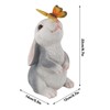 Bunny Outdoor Garden Statues Resin 600mAh Warm Light Rabbit with