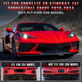 Bracingo Rear License Plate Frame Compatible with Corvette C8 Z51 Z06 Stingray Convertible Coupe HTC Models 2020 2021 2022 2023 2024,Rear Trunk License Plate Cover Trim Protector,Glossy Black