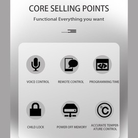 Luocute Smart Thermostat, Touchscreen Programmable LCD Color Display Energy Saving Temperature Controller, Suitable (WiFi, (Voice Control for Yandex Alice, for)