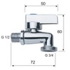 Connection Valve Device Valve for Washing Machines or Dishwashers