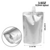 Muka 50 PCS Silver Foil Spout Bag, Reclosable Spout Pouch