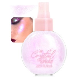 Wugbc Body Glitter Spray for Hair and Body Shimmer Long Lasting Glitter Hairspray Glow Non-Sticky Sparkling Face Glitter Makeup for Party Rave Clothes Prom Music Festival Accessories, 3 Fl Oz, 05