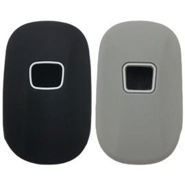 REPROTECTING Silicone Rubber Key Fob Cover Compatible with (5 Buttons) 2022-2025 Honda Accord Civic HR-V CR-V Pilot Sport SI EX EX-L Touring (Black Grey)