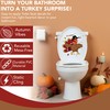 Iconikal 2-Piece Thanksgiving Toilet Seat Cling Set Funny Turkey 11.2x13-Inch
