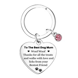 Tihnvk Dog Mum Gifts Dog Mum Keyring Mother's Day Gifts Birthday Gifts For Dogs Mummy Dogs Lovers Keyring