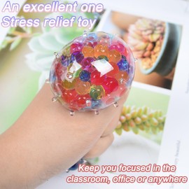 mohito Pack of 4 Stress Balls, Stress Ball for Adults, Stress Balls for Children and Adults, Anti Stress Ball with Water Beads, Hand Exercise Balls for Relaxation, Anxiety, Fidget, Tension and Stress