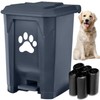 tebiete Dog Poop Trash Can Outdoors Pet Waste Station with
