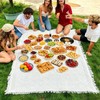 Beach Blanket 91x71'' White Picnic Blanket, Decorative Picnic Blanket