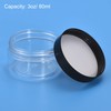 uxcell Round Plastic Jars with Black Screw Top Lid, 3oz/