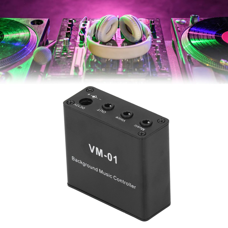 Background Music Controller Black Excellent Compatibility Miniature Size Music Switcher