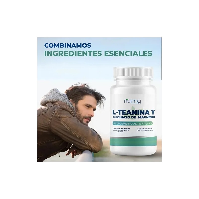 L- Teanina Y Glicinato De Magnesio 500 Mg - 100