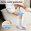 Waterproof Extra Wide Leg Cast Shower Cover with Non-Slip Bottom,