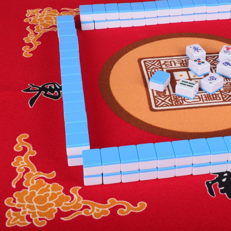 Mahjong Mat with 3 Dice, Anti Slip and Noise Reduction