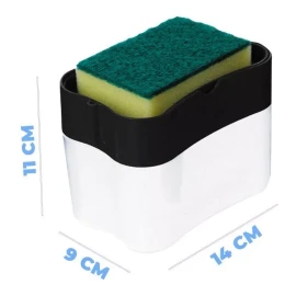 EGTMA Kit 3 Piezas Dispensadores De Jabón + Esponjas Para Limpieza