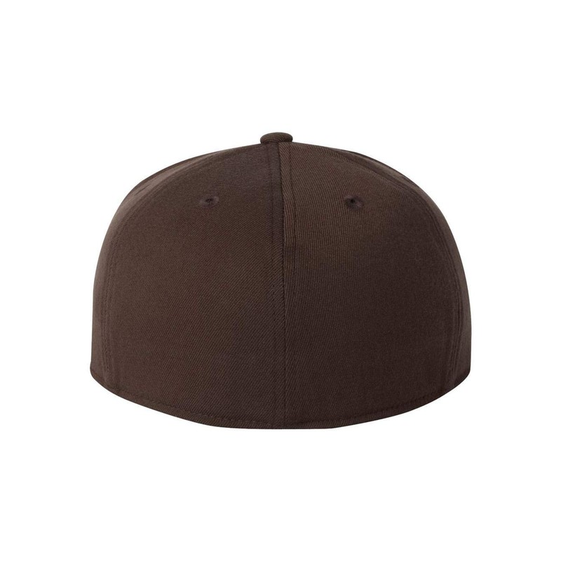 Flexfit Mens Premium Fitted Cap(6210)-Brown-S/M