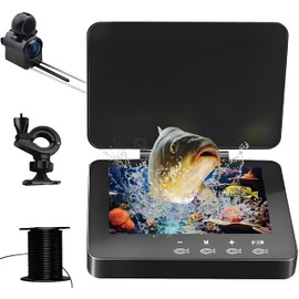 Fish Finder Camera,Underwater Fishing Camera with 4.3" IPS Monitor, IR Infrared Lights,30M Video Cable,220° Wide Angle,8000mAh Fish Finder for Boat Ice River Boat Kayak,IP67 Waterproof Fish Equipment