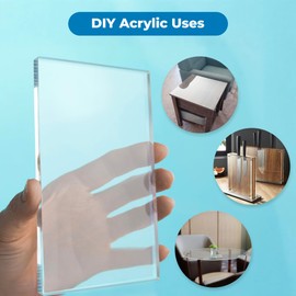 Fab Glass and Mirror Pack of 2 Plastic PET Acrylic Lightweight 11"x14" (3mm) Thick Clear Plexiglass Sheet for Photo Frame, Shatterproof Alternative for Glass, 2 (ACR3M11X14RC)