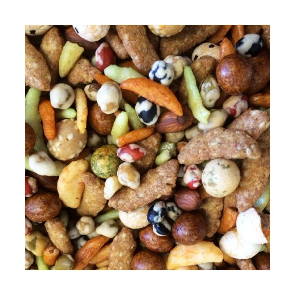 OliveNation Indian Summer Snack Mix, Spicy and Salty Blend for Snacking or Parties, Kosher, Vegan - 16 ounces