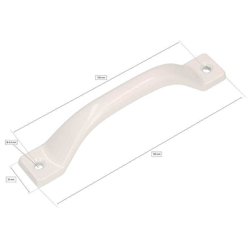KOTARBAU® Set of 2 Furniture Handles, 140 mm, White, Kitchen