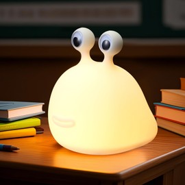 Seenelling Slug Night Light with Touch Don't Bug Me Slug Light Silicone Soft Snail Lamp Gifts from Teacher Snail Eyeball Lamp Touch for Buddies Birthday Bedroom Sleep Party Decorations