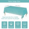 MORAINJAY 4Pcs Lake Blue and Silver Dot Party Tablecloth,137x274cm Rectangle