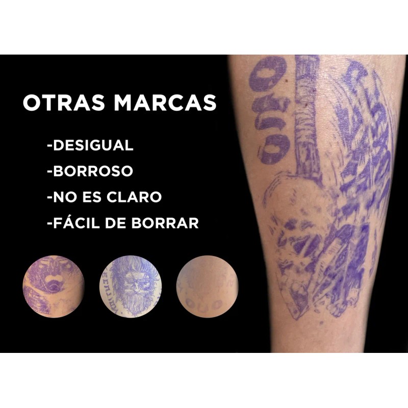 Pega Stencil Tatuajes Gel Hectográfico Ouo Alta Duración 4oz