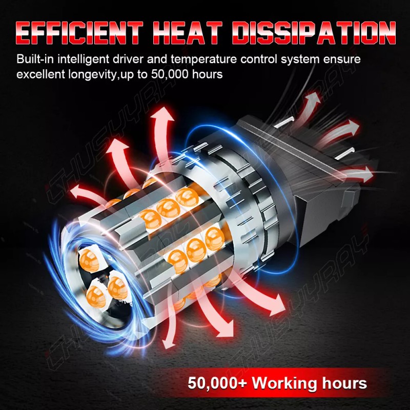 CHUSYYRAY For 99-04 Ford Mustang LED Headlight Bulbs High/Low Beam+Turn