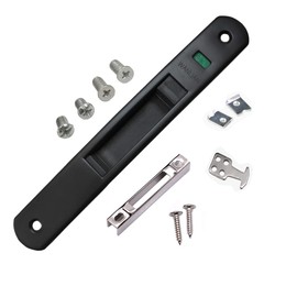 Door Lock Sliding Door Window Hook Lock Sliding Door Flush Locking Mobile Door Single Sided Lock (Black)