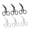 WOONEKY 6pcs Eyebrow Stainless Steel Eyebrow Clamp Tools for Precise