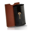 Premium 100% Oxhorn Dual-Action Beard Comb with Genuine Leather Case