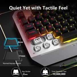 AULA Keyboard, T102 104 Keys Gaming Keyboard and Mouse Combo with RGB Backlit...