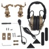Hdlsina Tactical Shooting Headset + with U94 PTT 2pin with