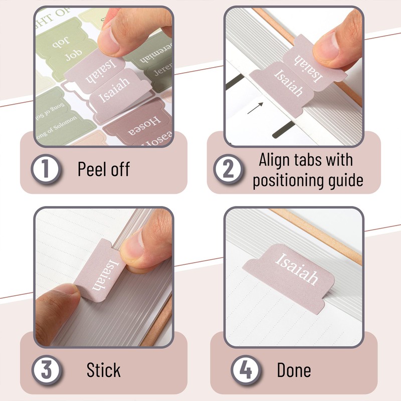 Mr. Pen- Bible Tabs, 75 Tabs, Laminated Bible Tabs for