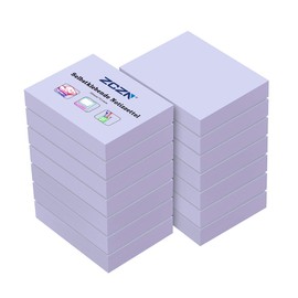 ZCZN 14 Pads Sticky Notes Light Purple Small Sticky Notes 51 x 38 mm Sticky Notes 100 Sheets per Pad for School, Home, Office