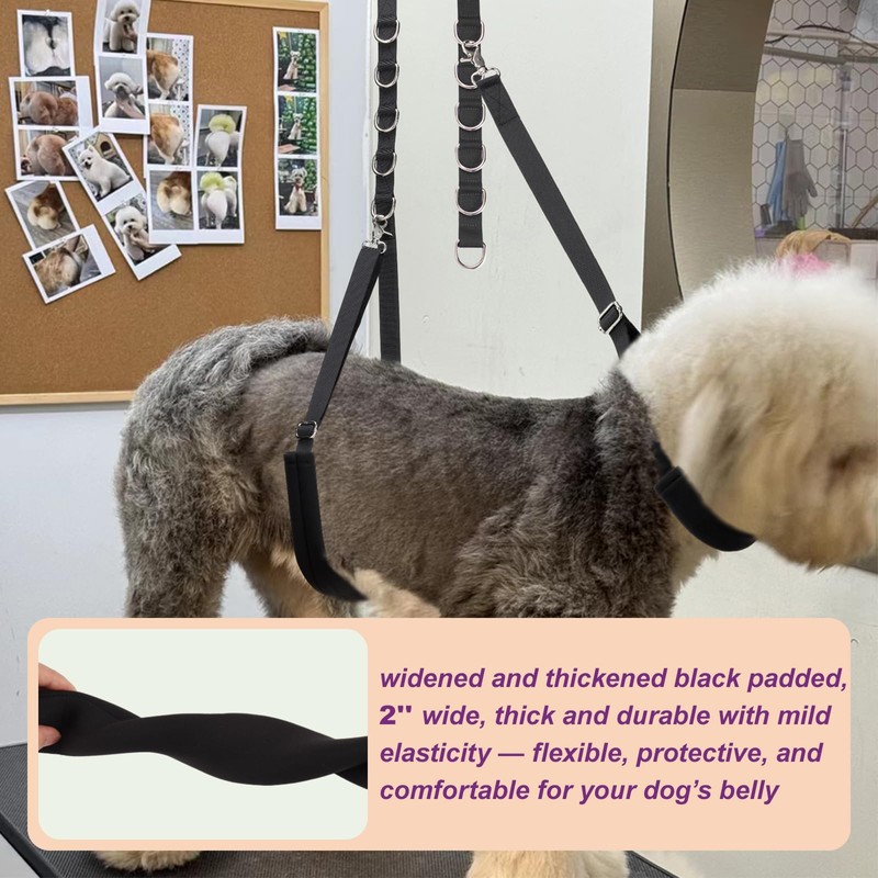 Dog Grooming Belly Strap - 3PCS Grooming Restraint Set Adjustable