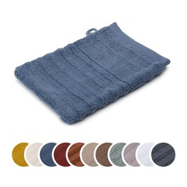 liebling Marseille Luxury Organic Cotton Wash Mitt 770 g/m² 16 x 21 cm Ökotex 60 Degrees Absorbent Quick Drying Blue