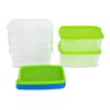 Kigima Frischhaltedose Gefrierbehälter 0,75l Rechteckig 15x10x7 cm 6er Set blau