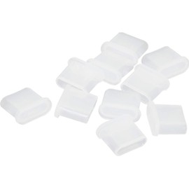 Audio Fan USB Protection Cover, 10 Pack USB-C Male Protective Cover USB C Protective Cap, Clear