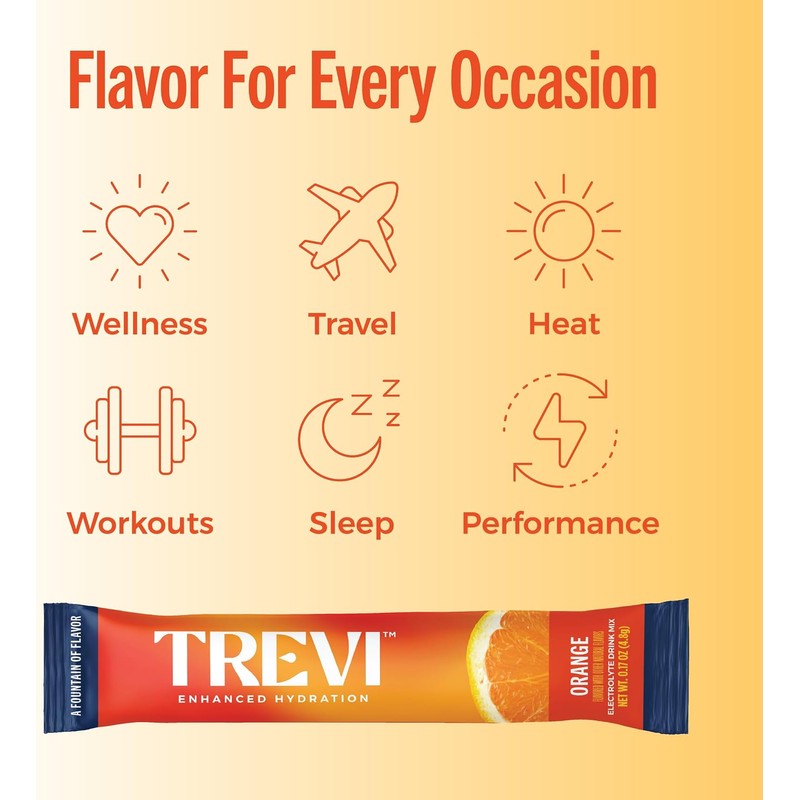 TREVI ™ Electrolitos sin azúcar - Sobres de bebida hidratante