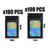200 Pieces Black Ziplock Bags, Multifunctional Ziplock Bags, Mini Ziplock