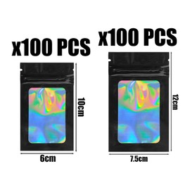 200 Pieces Black Ziplock Bags, Multifunctional Ziplock Bags, Mini Ziplock Bags, Can Be Used for Small Items Such As Candy, Jewelry, Etc.