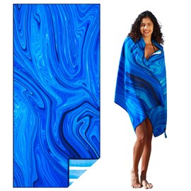 Microfiber Lightweight Beach Towel Sand Free Quick Dry Absorbent Thin Compact Towels for Swimming Pool Camping Beach Accessories Large Easy Pack Travel Things for Vacation Essentials Gift Adult